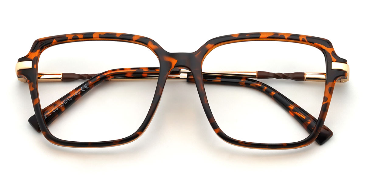 Tortoiseshell Valkyrie Glasses - Rectangle Glasses