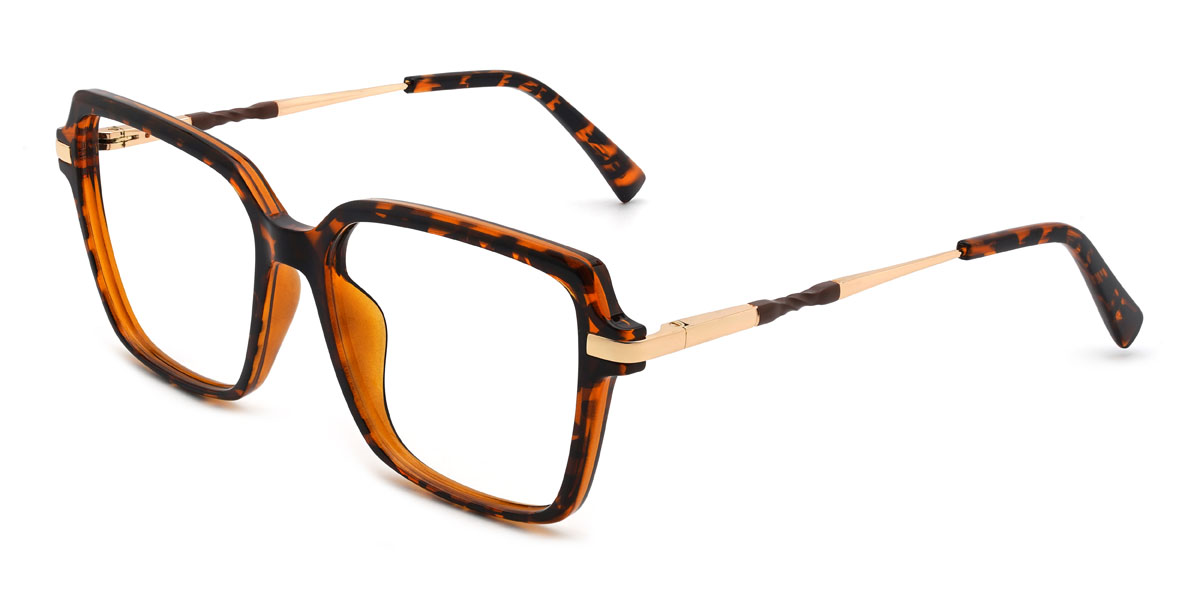 Tortoiseshell Valkyrie Glasses - Rectangle Glasses