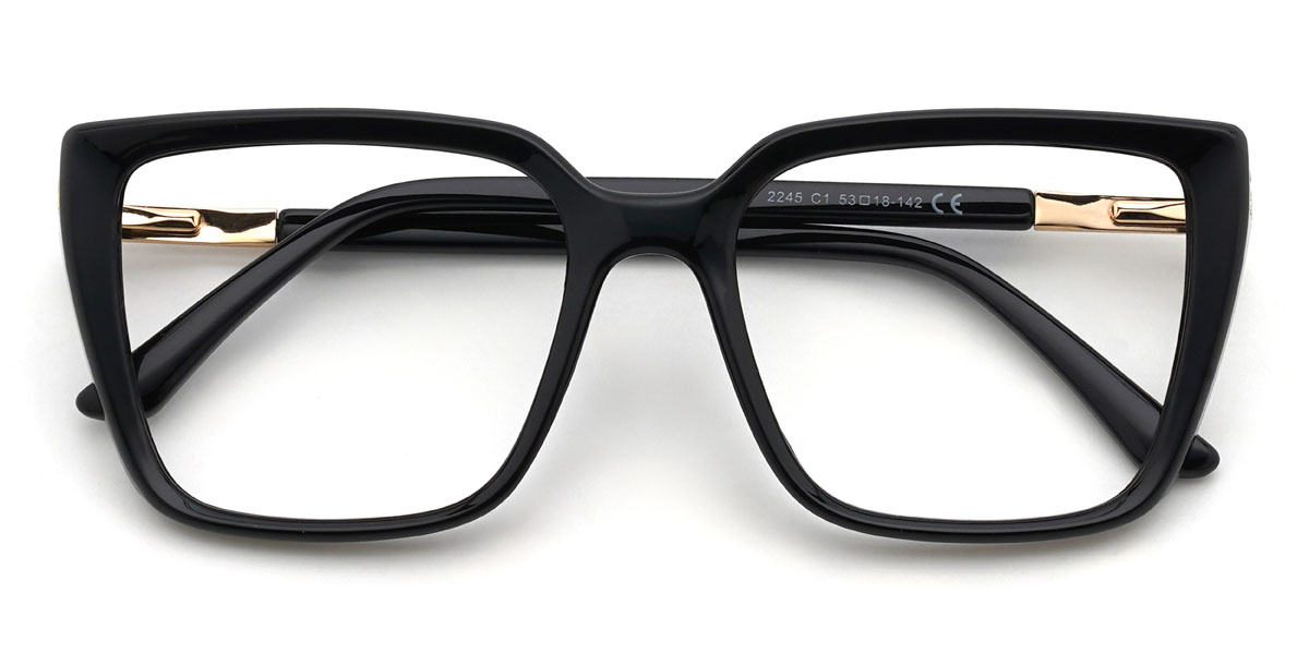 Black Emely Glasses - Rectangle Glasses