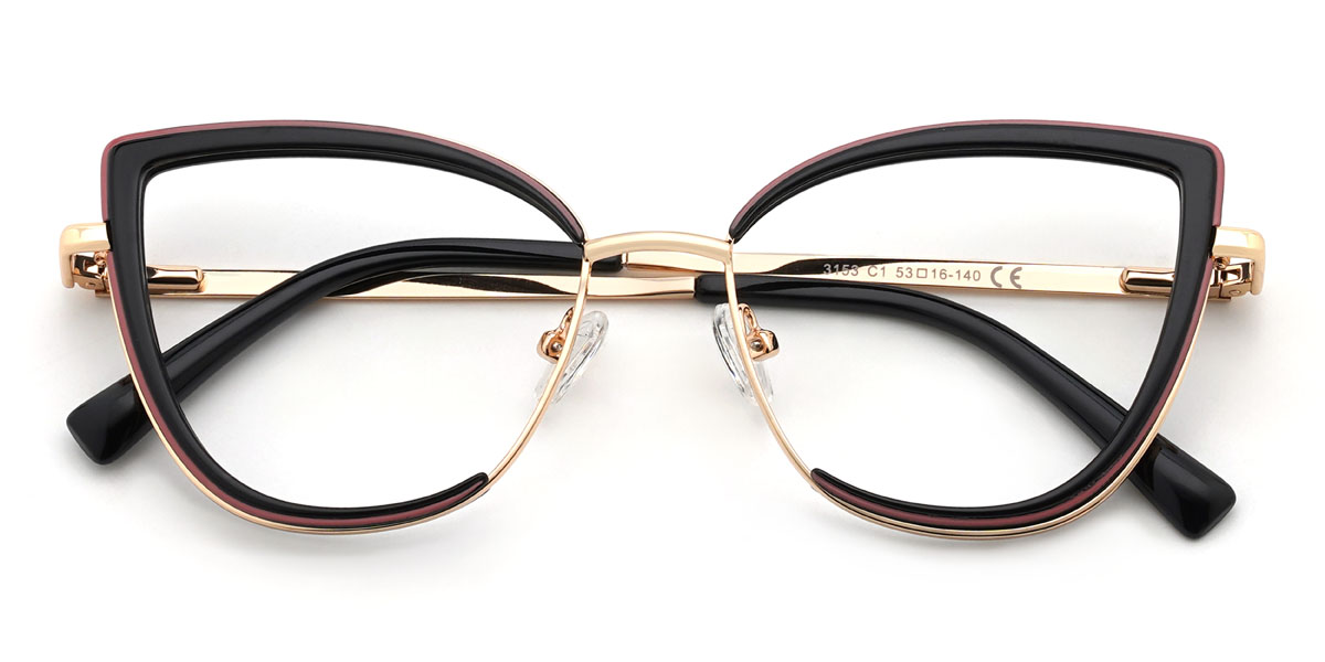 Schwarz Aislinn Brille - Cat Eye Glasses