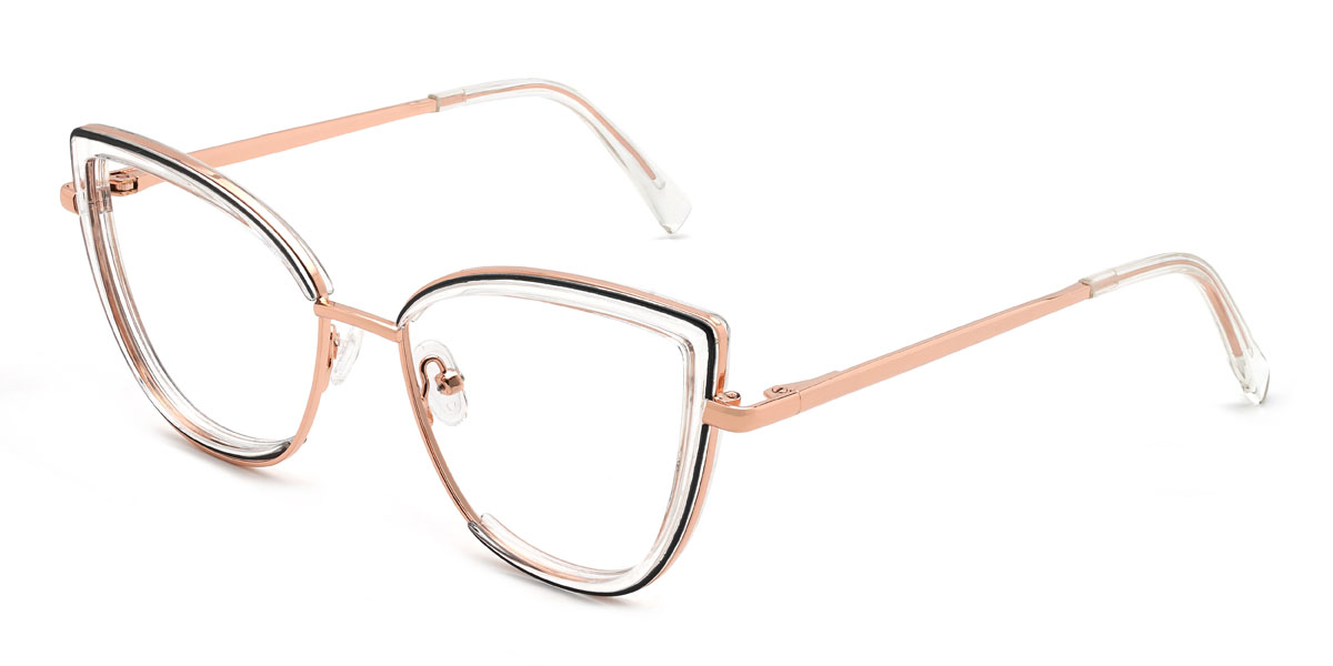 Schwarz Klar Aislinn Brille - Cat Eye Glasses