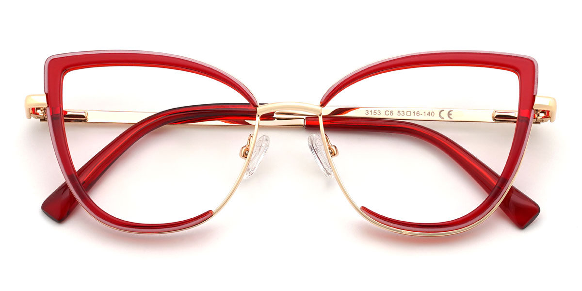 Red Aislinn Glasses - Cat Eye Glasses