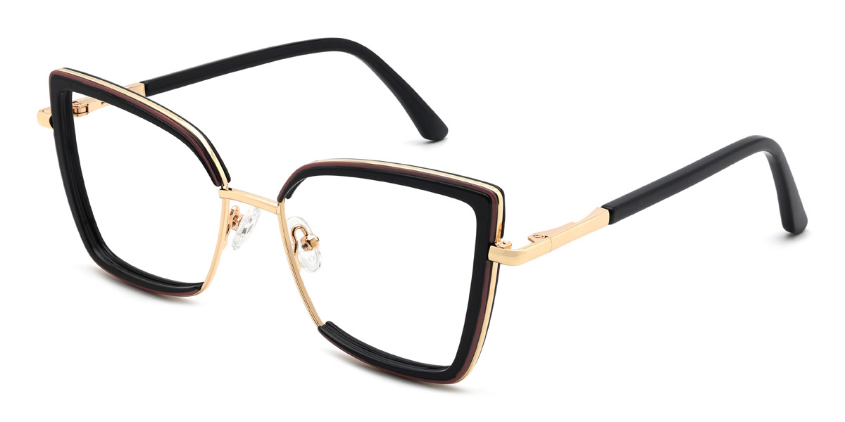 Čierny Catarina Okuliare - Cat Eye Glasses