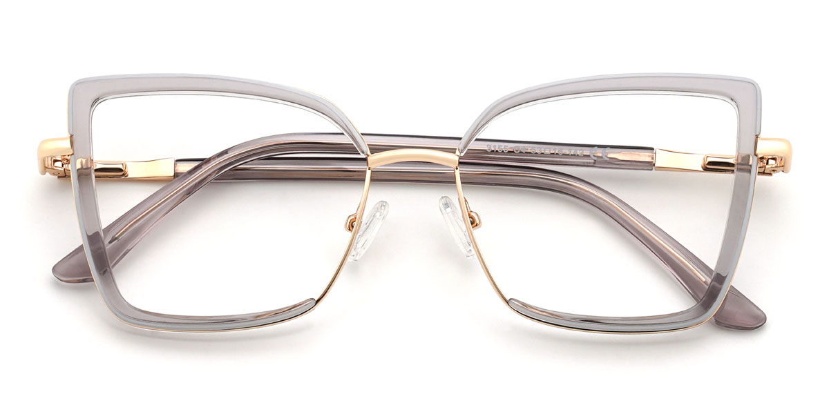 Klar Grau Catarina Brille - Cat Eye Glasses