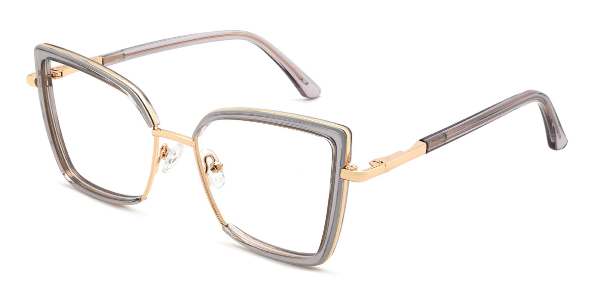 Klar Grau Catarina Brille - Cat Eye Glasses