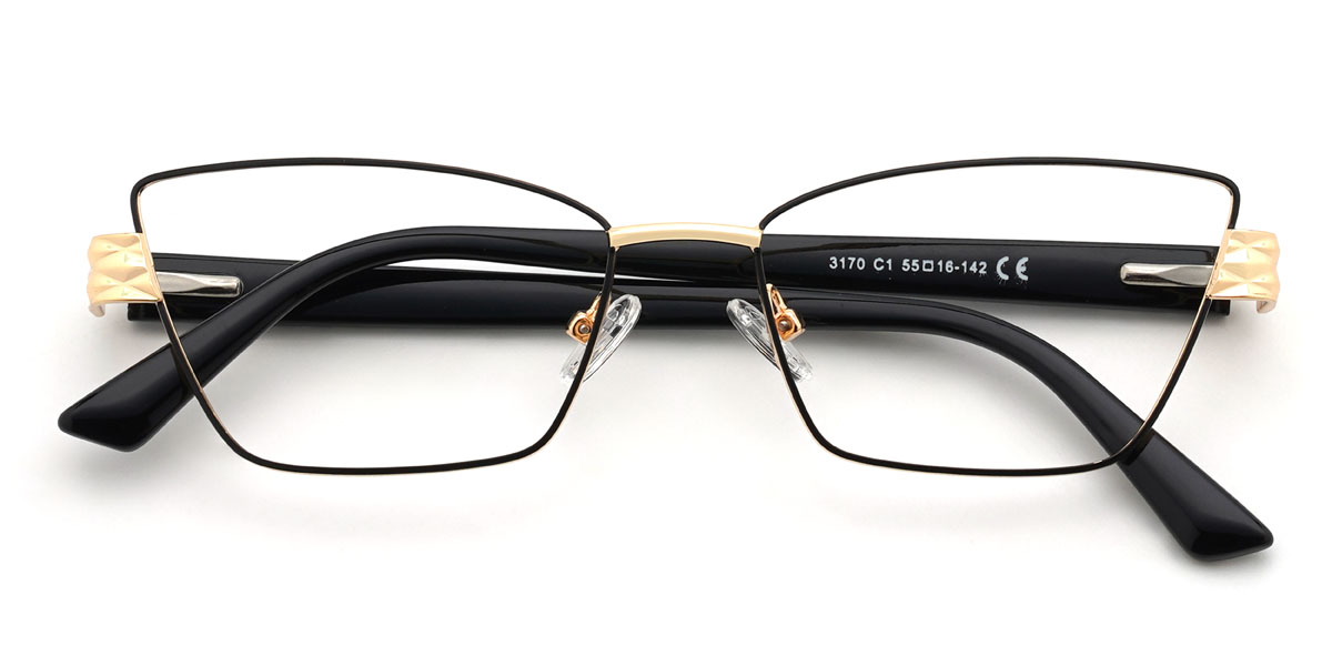 Negro Gianluca Gafas - Rectangle Glasses