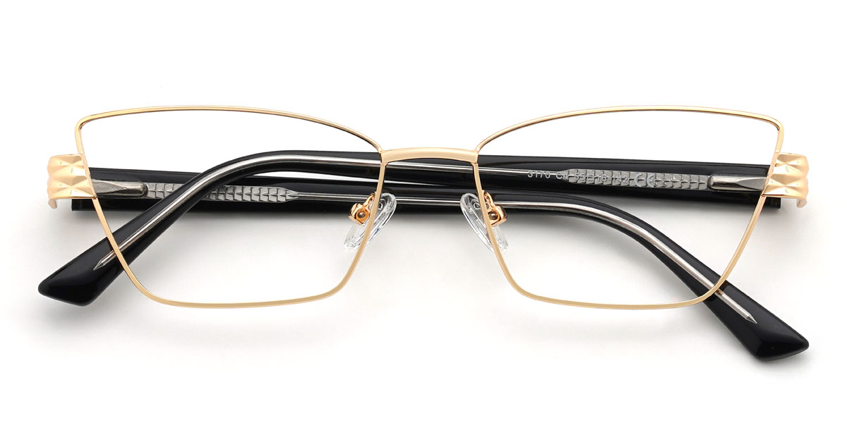 Gold Gianluca Glasses - Rectangle Glasses