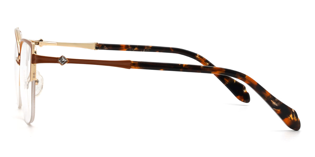 Hnedý Noora Okuliare - Cat Eye Glasses