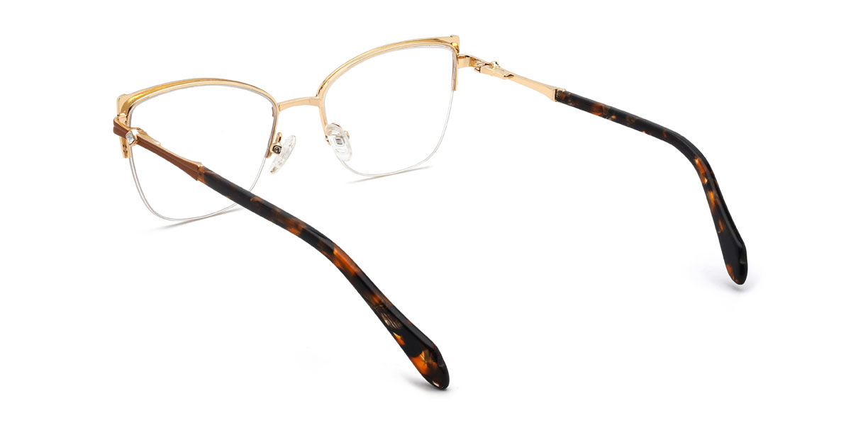 Hnedý Noora Okuliare - Cat Eye Glasses