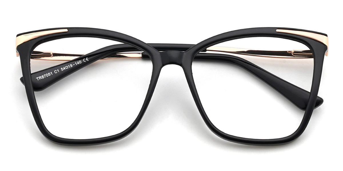 Negro Kashmir Gafas - Square Glasses