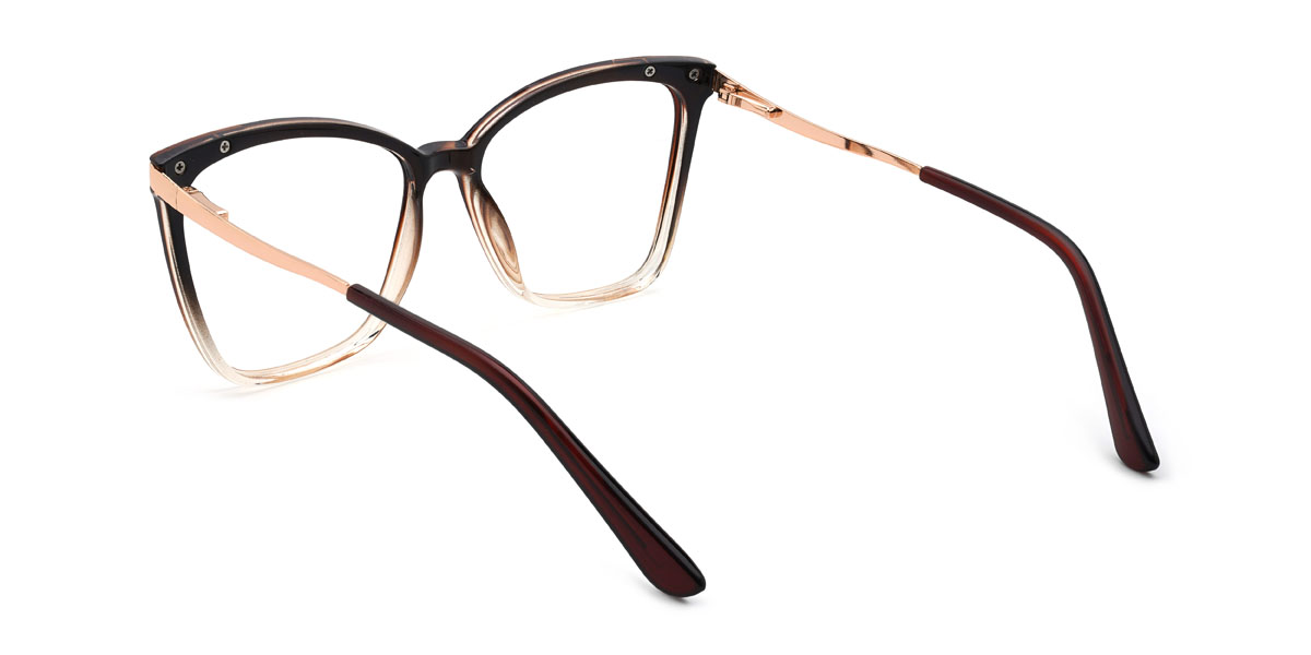 Gradiente Marrom Kashmir Óculos - Square Glasses