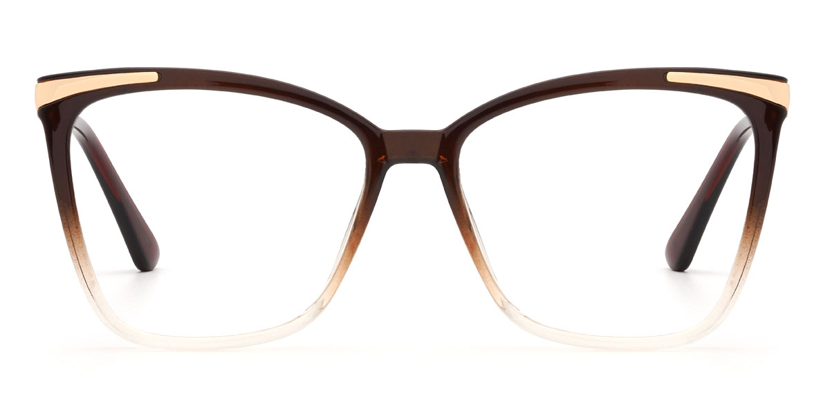 Gradient hnedá Kashmir - Square Glasses