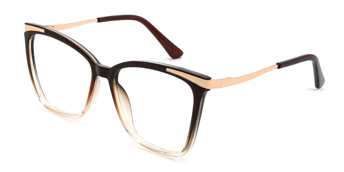 Gradiente Marrom Kashmir Óculos - Square Glasses