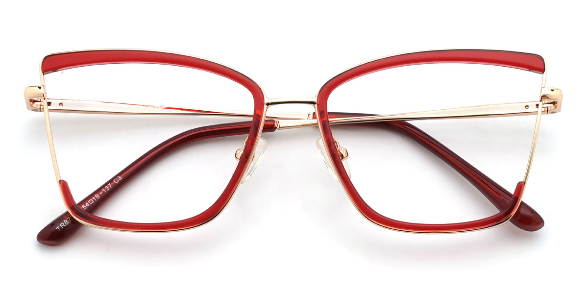 Arany piros Carlee Szemüveg - Rectangle Glasses