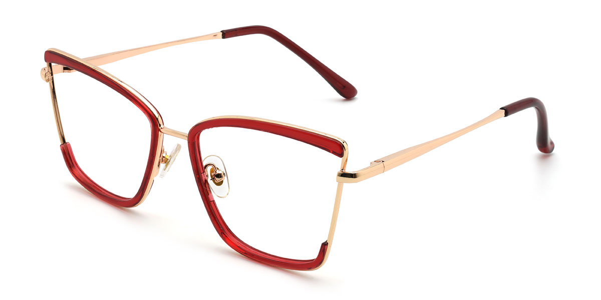 Arany piros Carlee Szemüveg - Rectangle Glasses