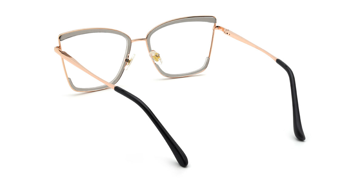 Gold Grey Carlee Glasses - Rectangle Glasses