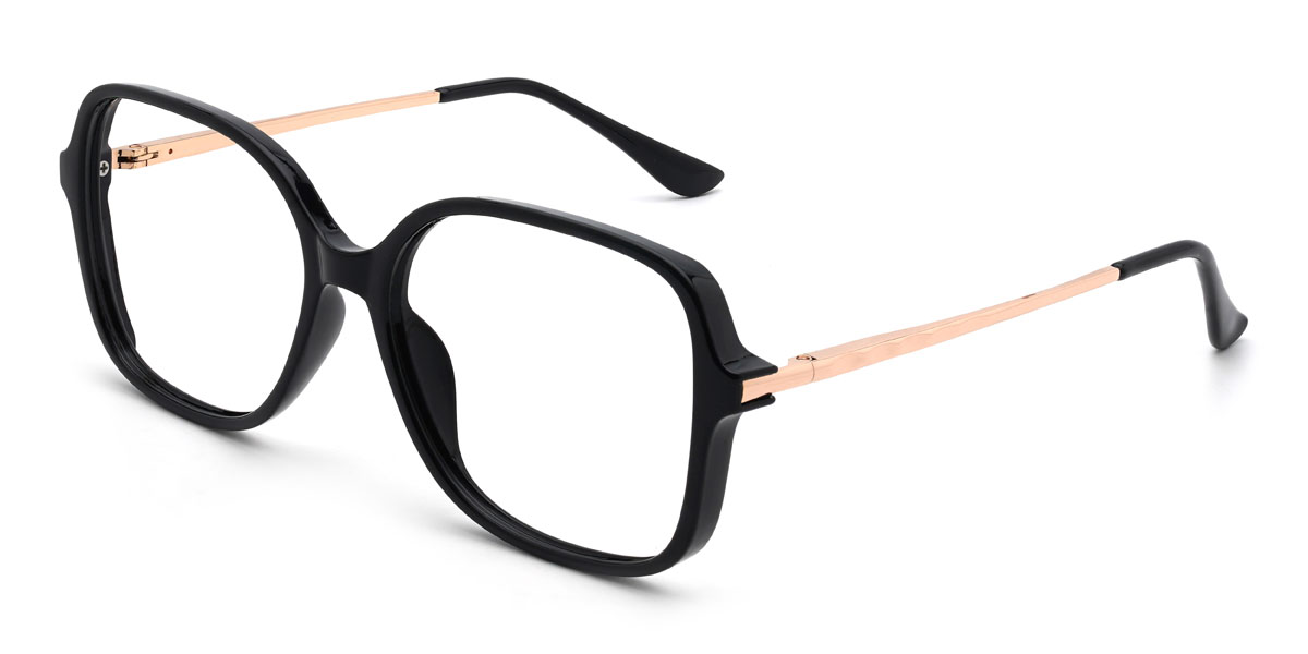 Black Manuela Glasses - Square Glasses
