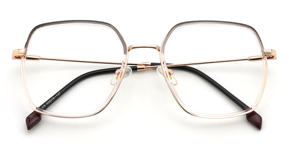 Grey Pink Kailee Glasses - Square Glasses