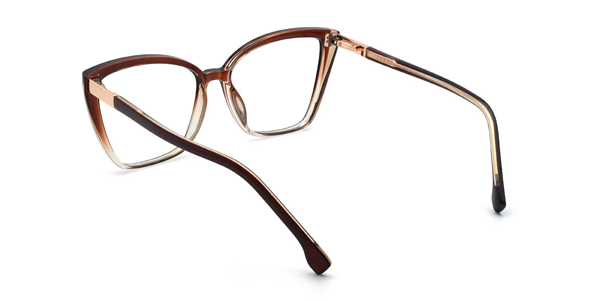 Brown Clear Noelani Glasses - Cat Eye Glasses