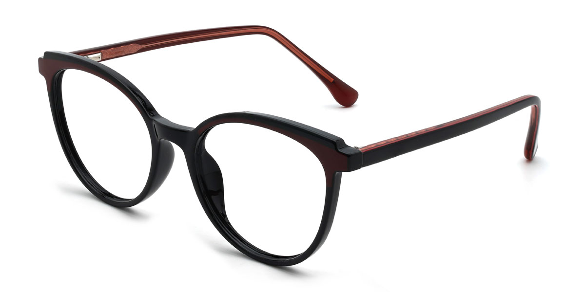 Preto Georgina Óculos - Oval Glasses
