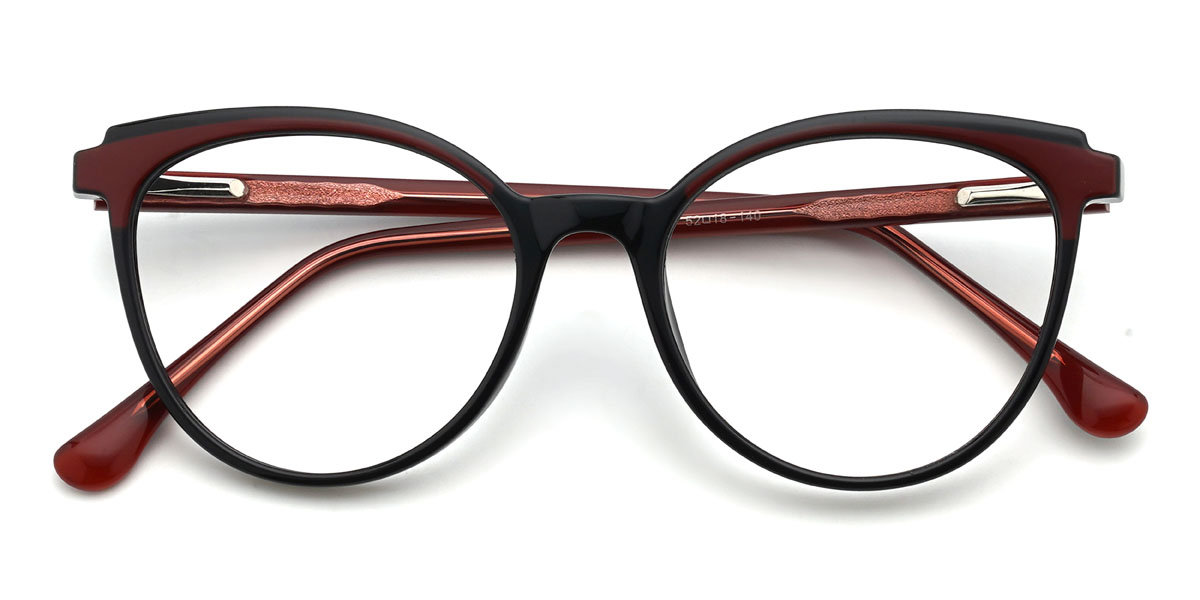 Preto Georgina Óculos - Oval Glasses