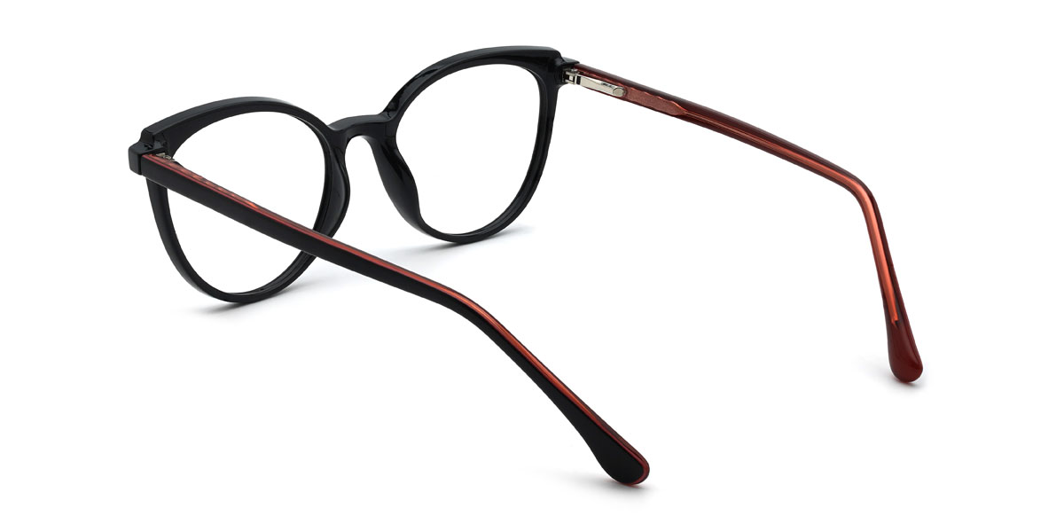 Preto Georgina Óculos - Oval Glasses