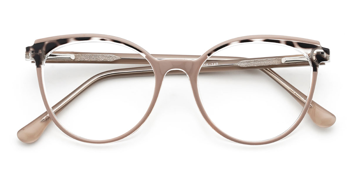 Camafeu   Marrom Georgina Óculos - Oval Glasses