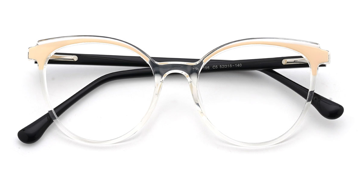 Clear Georgina Glasses - Oval Glasses