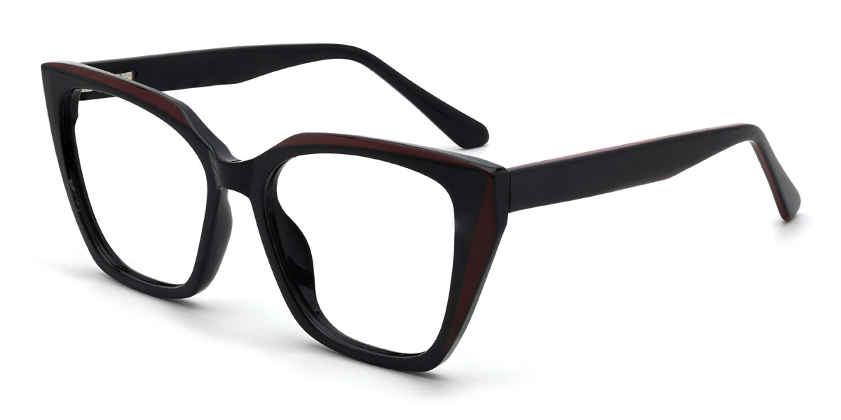 Black Irina Glasses - Cat Eye Glasses