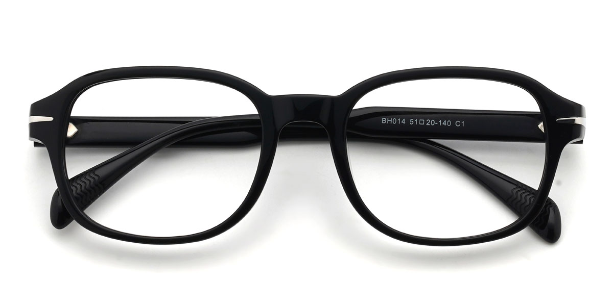 Black Tenzin Glasses - Rectangle Glasses