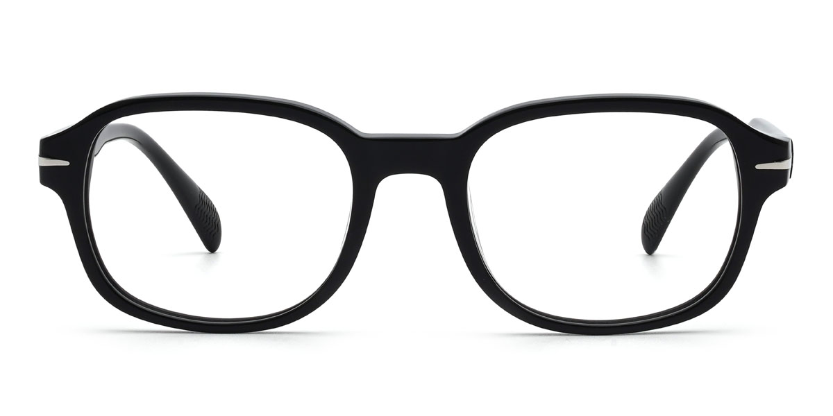 Black Tenzin Glasses - Rectangle Glasses