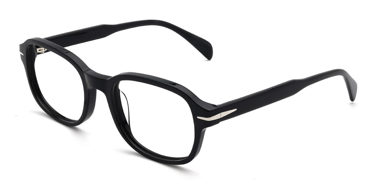 Black Tenzin Glasses - Rectangle Glasses