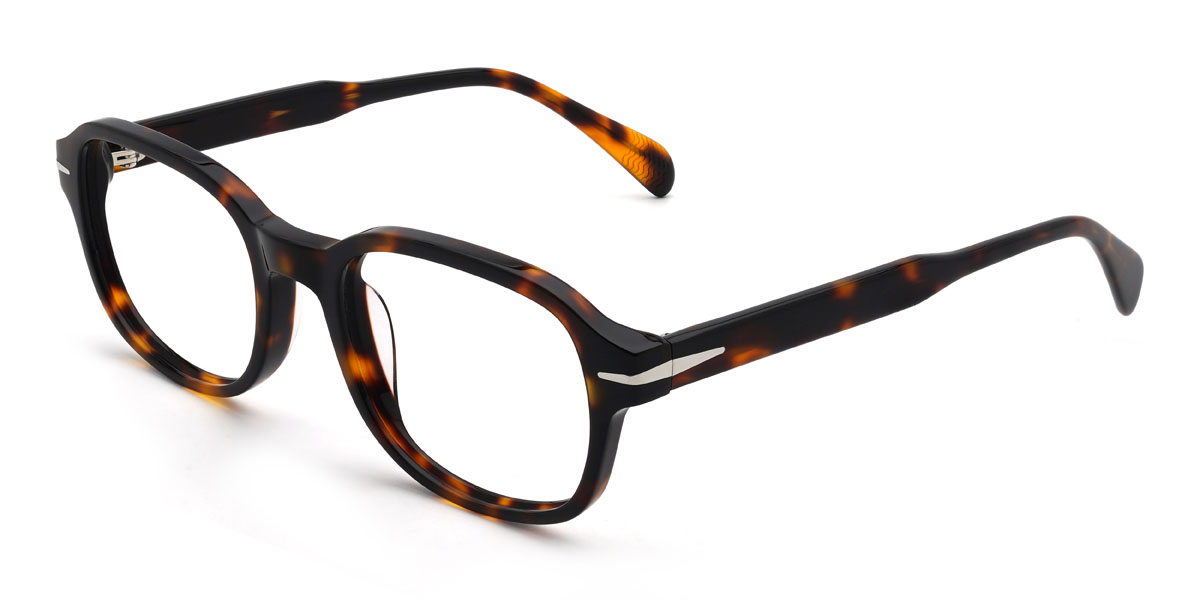 Tortoiseshell Tenzin Glasses - Rectangle Glasses