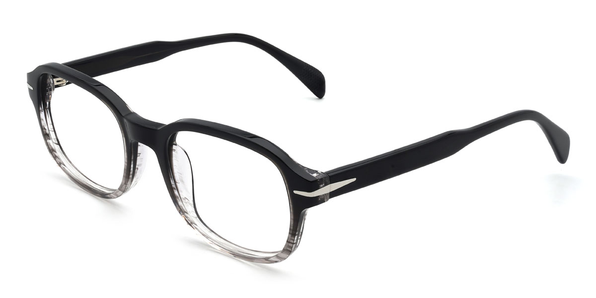 Gradient black Tenzin Glasses - Rectangle Glasses