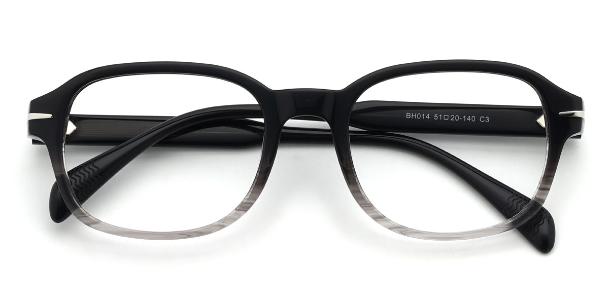 Gradient black Tenzin Glasses - Rectangle Glasses