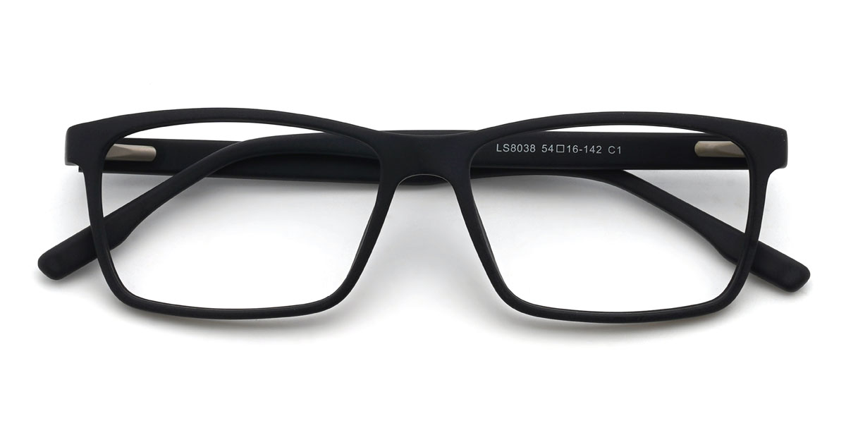 Matt Schwarz Massimo Brille - Rectangle Glasses