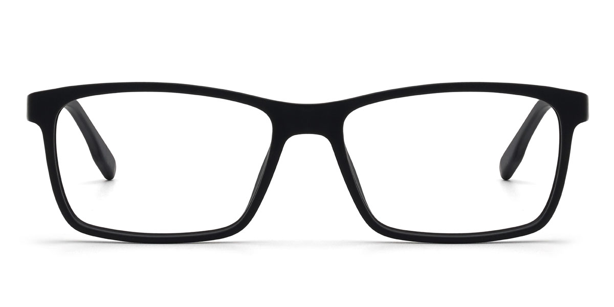 Preto fosco Massimo - Rectangle Glasses