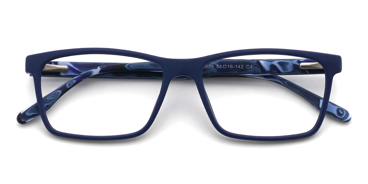 Blue Massimo Glasses - Rectangle Glasses