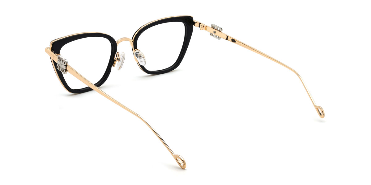 Gold Black Angie Glasses - Cat Eye Glasses