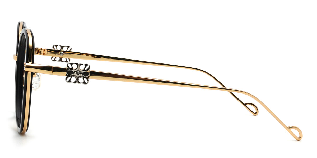 Dorado Negro Emmaline Gafas - Oval Glasses