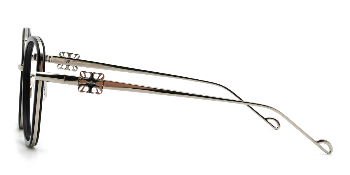 Noir Argent Emmaline Lunettes - Oval Glasses