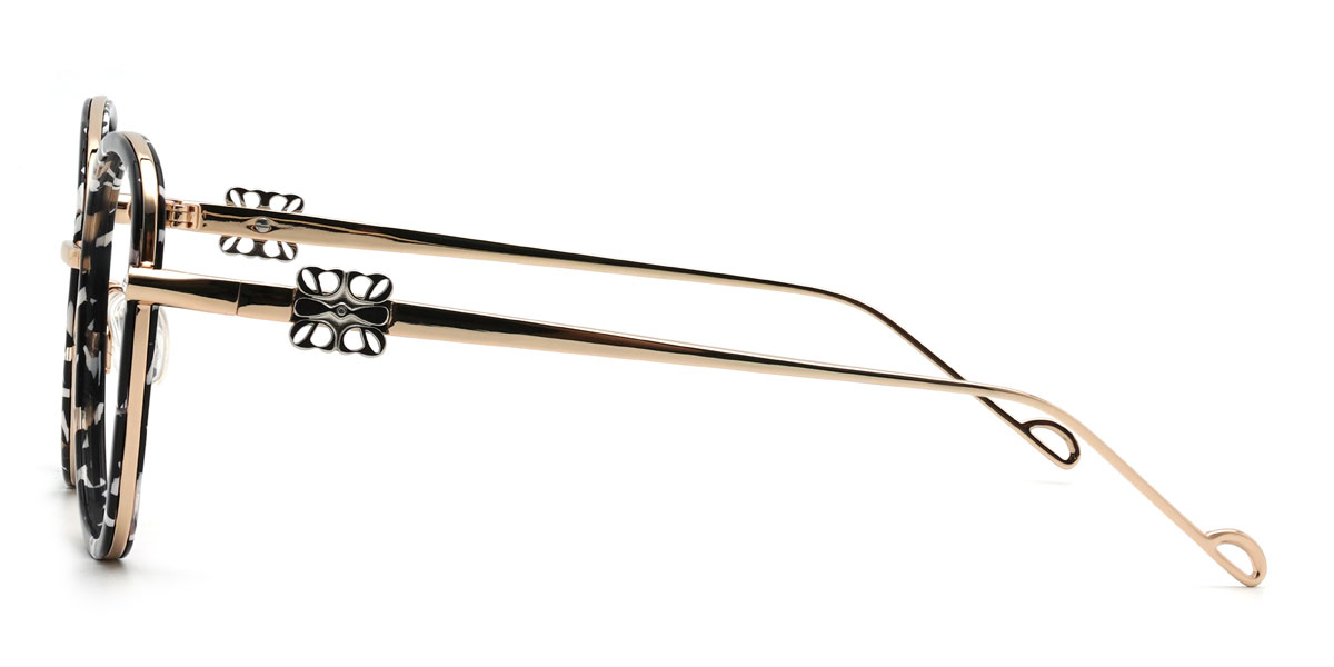 Gold Black Tortoiseshell Emmaline Glasses - Oval Glasses
