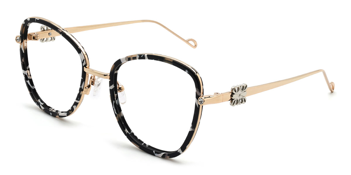 Gold Black Tortoiseshell Emmaline Glasses - Oval Glasses
