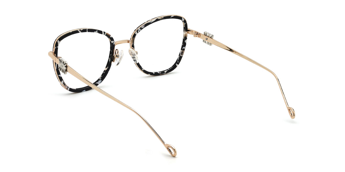 Gold Black Tortoiseshell Emmaline Glasses - Oval Glasses