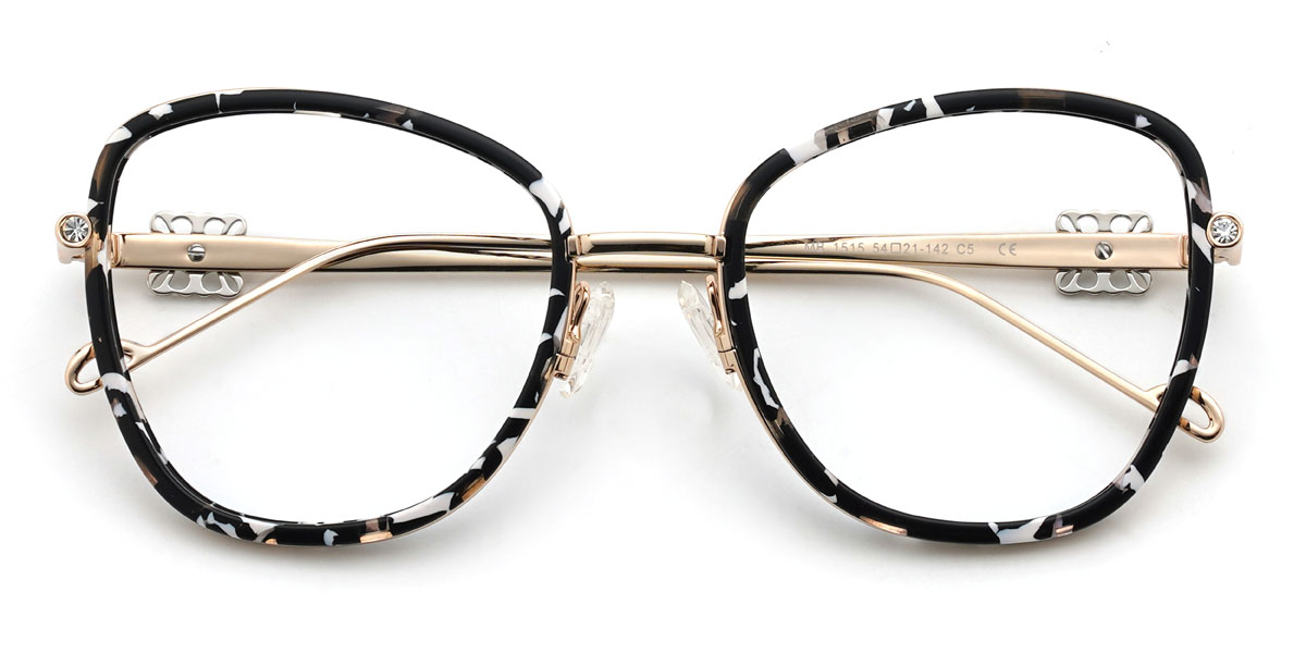 Gold Black Tortoiseshell Emmaline Glasses - Oval Glasses