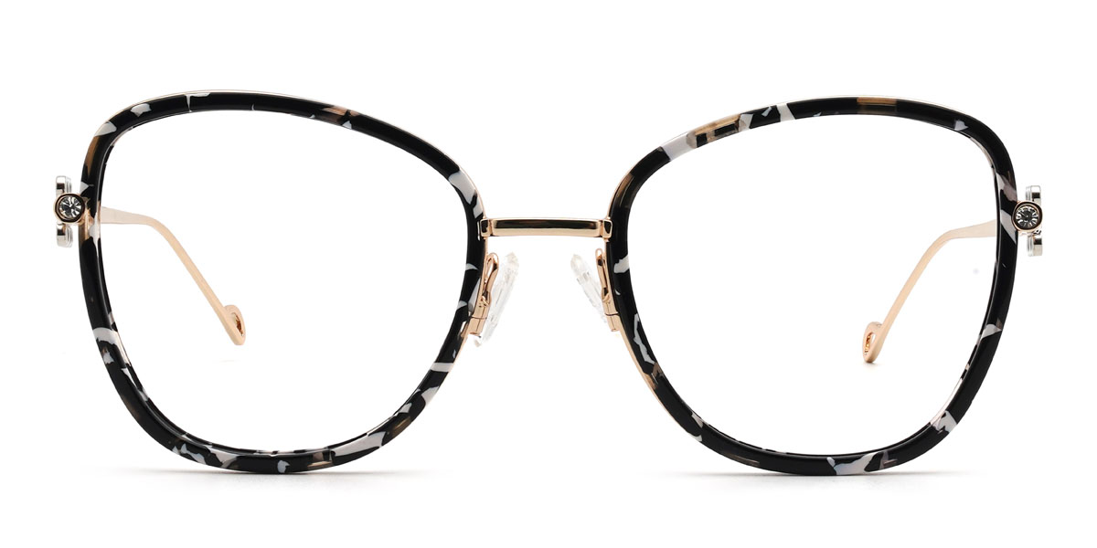 Gold Black Tortoiseshell Emmaline Glasses - Oval Glasses