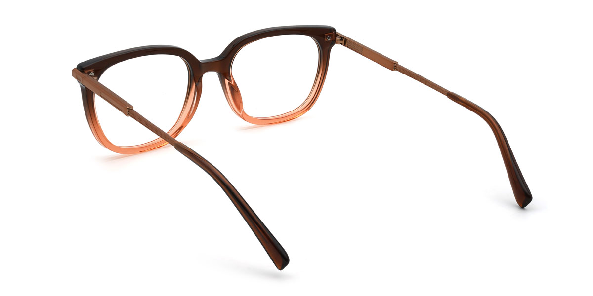 Brun Orange Kyndall Lunettes - Rectangle Glasses