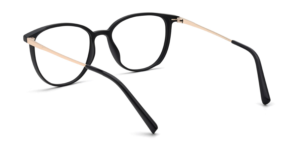 Black Grey Marceline Glasses - Oval Clip-On Sunglasses