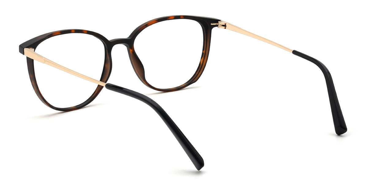 Tortoiseshell Grey Marceline Glasses - Oval Clip-On Sunglasses