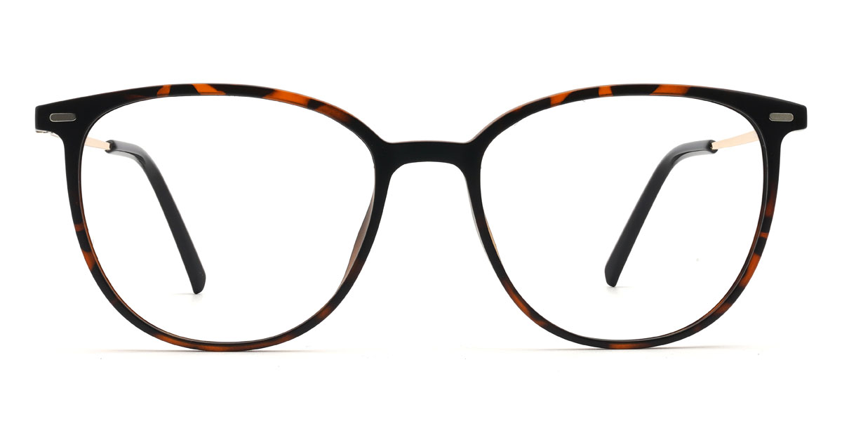 Tortoiseshell Grey Marceline Glasses - Oval Clip-On Sunglasses